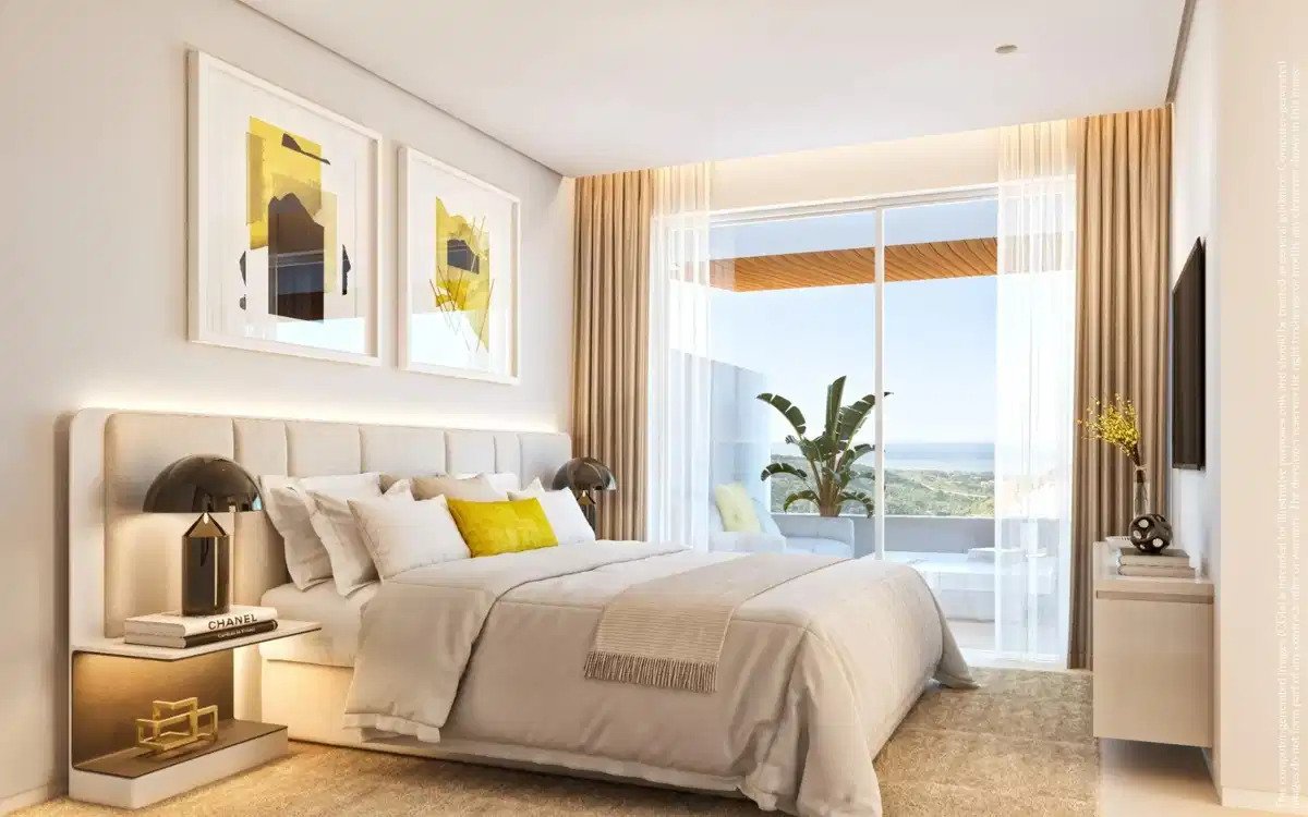 2-Bedroom, 2-Bathroom Apartment with Panoramic Mediterranean Views and Elegant Communal Spaces