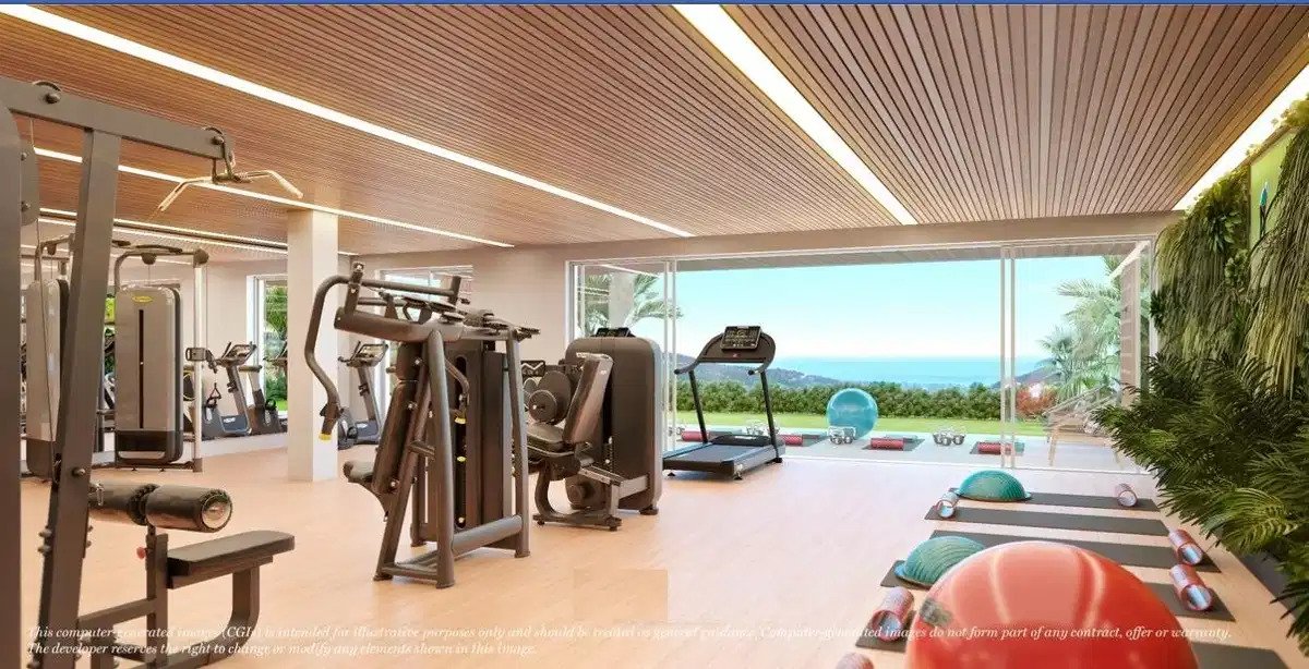2-Bedroom, 2-Bathroom Apartment with Panoramic Mediterranean Views and Elegant Communal Spaces