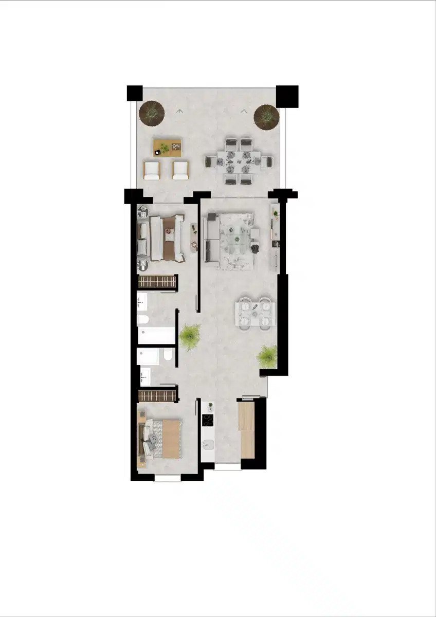 2-Bedroom, 2-Bathroom Apartment with Sea Views and Premium Amenities in Bahía de las Rocas, Manilva