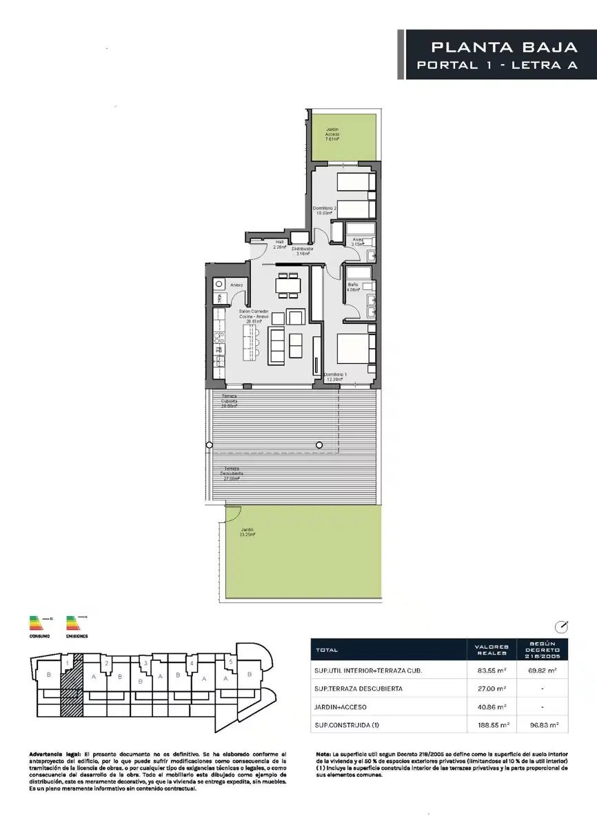 2-Bedroom, 2-Bathroom Ground Floor Apartment with Spacious Terrace and Excellent Amenities