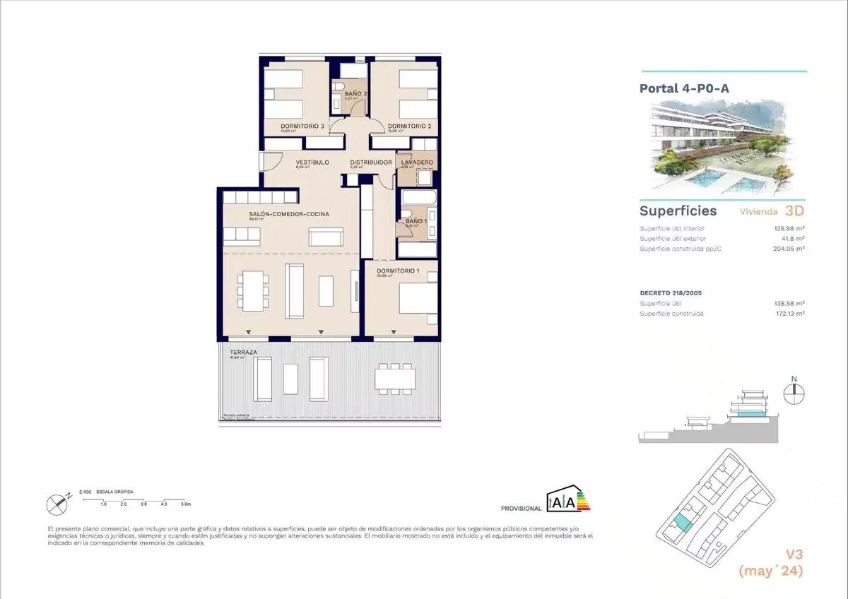 3-Bedroom, 2-Bathroom Ground Floor Apartment with Sea Views and Large Terrace in Estepona