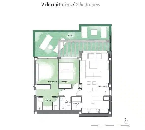 2-Bedroom, 2-Bathroom Apartment with Panoramic Sea Views in Las Lagunas de Mijas