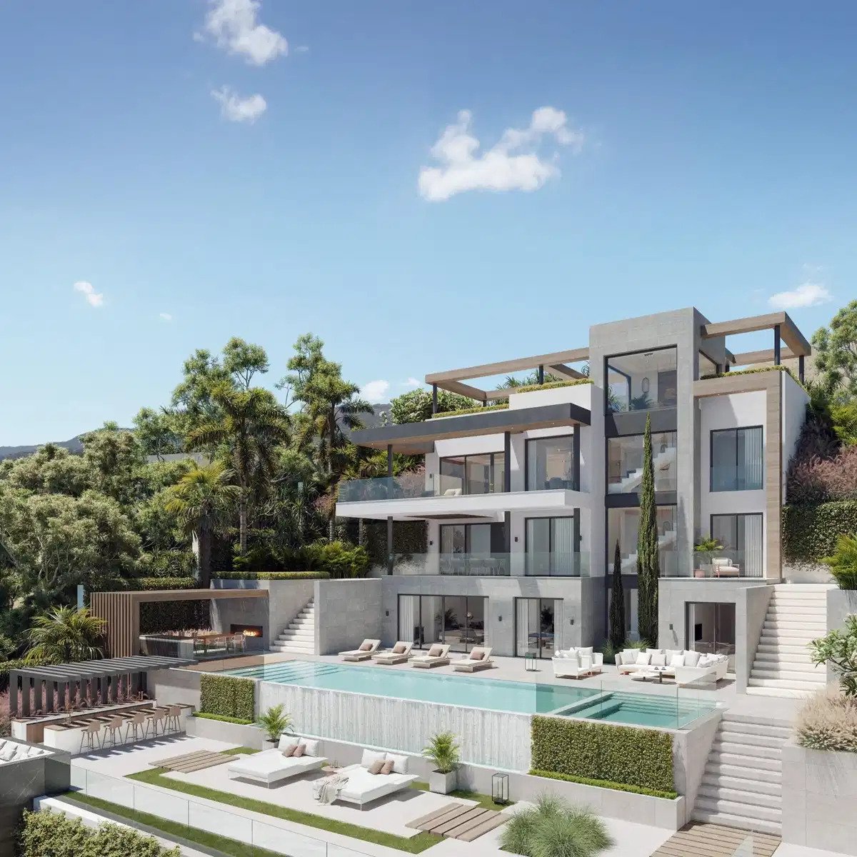4-Bedroom, 4-Bathroom Luxury Villas with Panoramic Golf and Sea Views in Mijas