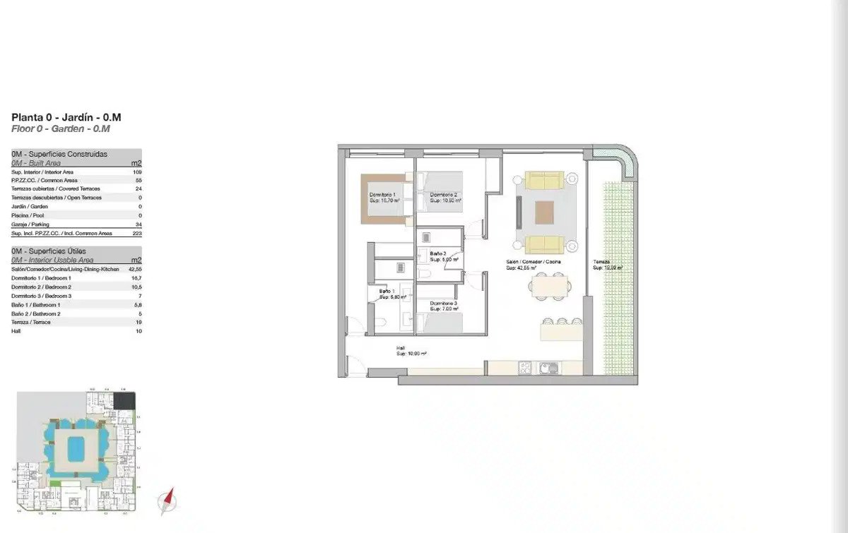 3-Bedroom, 2-Bathroom Ground Floor Apartment in Marbella West – Modern Living Near Puerto Banús