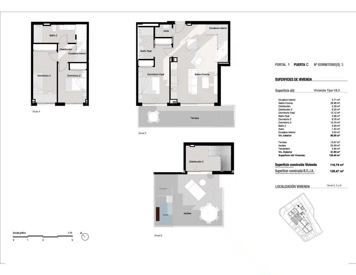 3-Bedroom, 2-Bathroom Penthouse with Sea Views in Estepona