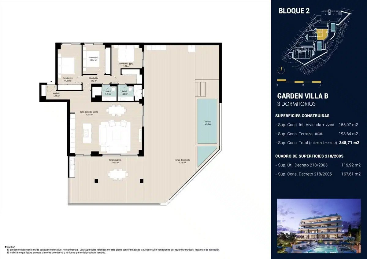 3-Bedroom, 2-Bathroom Ground Floor Garden Villa with Private Pool and Sea Views in Reserva del Higuerón