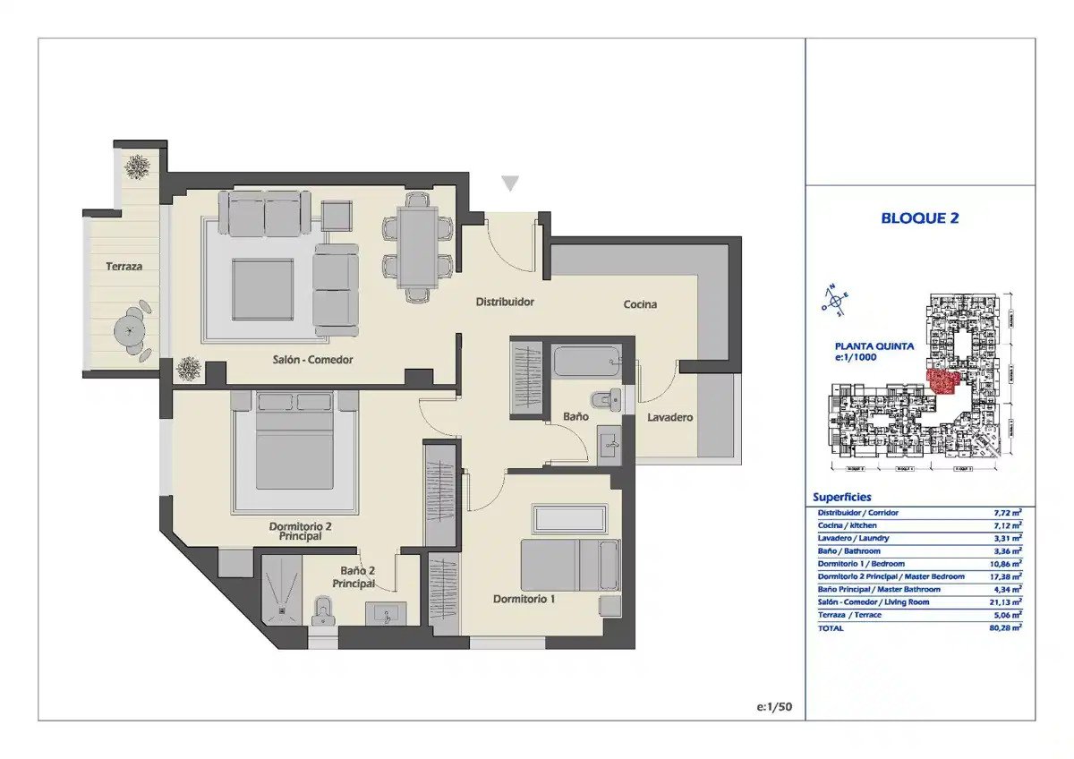 2-Bedroom, 2-Bathroom Apartment with Rooftop Pool and Panoramic Views in Nueva Andalucía