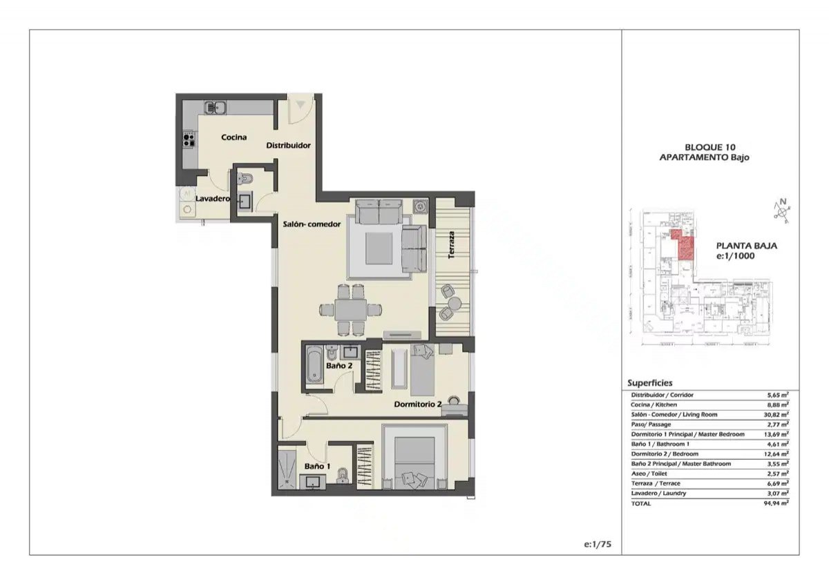 2-Bedroom, 2-Bathroom Ground Floor Apartment with Rooftop Pool and Panoramic Views in Nueva Andalucía