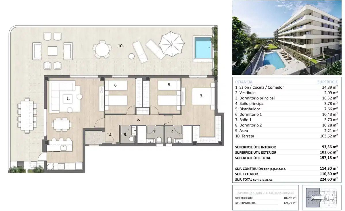 3-Bedroom, 2-Bathroom Penthouse with Terraces and Sea Views in Torre del Mar