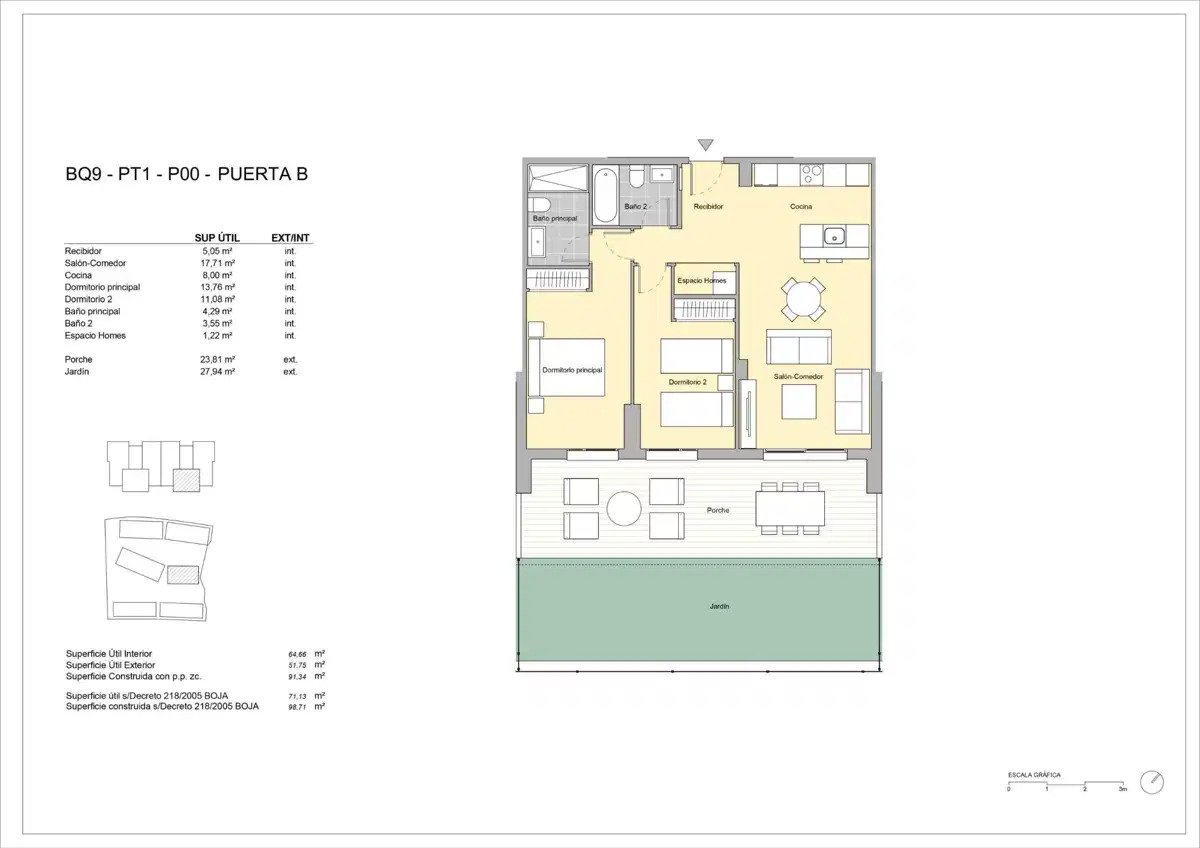 2-Bedroom, 2-Bathroom Ground Floor Apartment in Estepona with South Orientation and Gated Complex