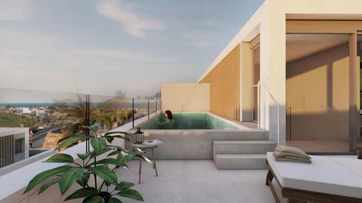 4-Bedroom, 3-Bathroom Semi-Detached Villas with Sea, Golf, and Mountain Views in Estepona