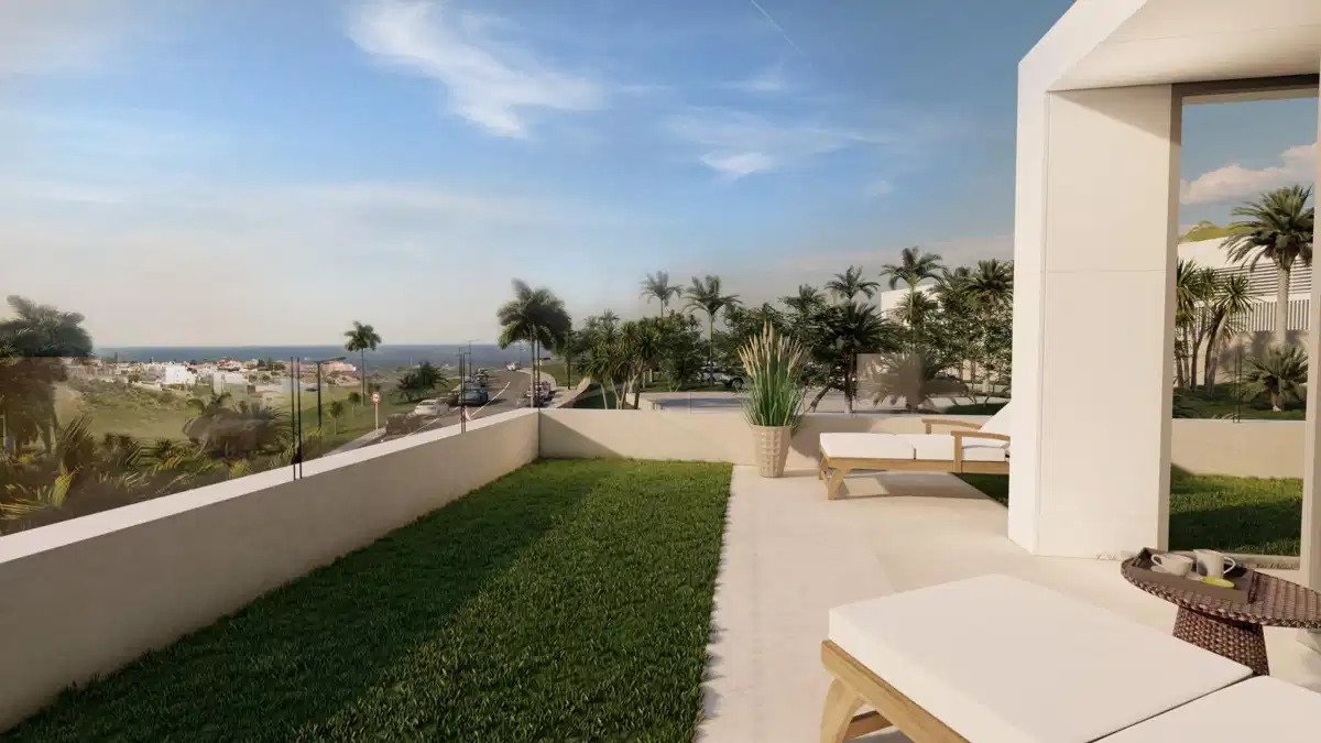 4-Bedroom, 3-Bathroom Semi-Detached Villas with Sea, Golf, and Mountain Views in Estepona