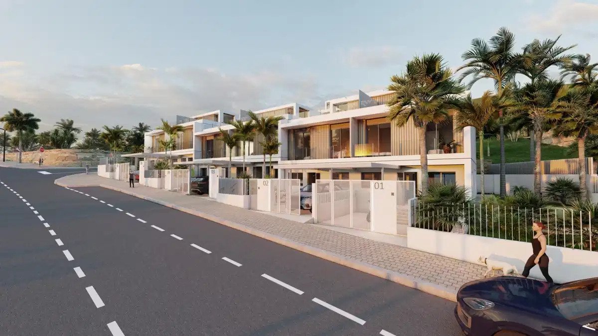 4-Bedroom, 3-Bathroom Semi-Detached Villas with Sea, Golf, and Mountain Views in Estepona