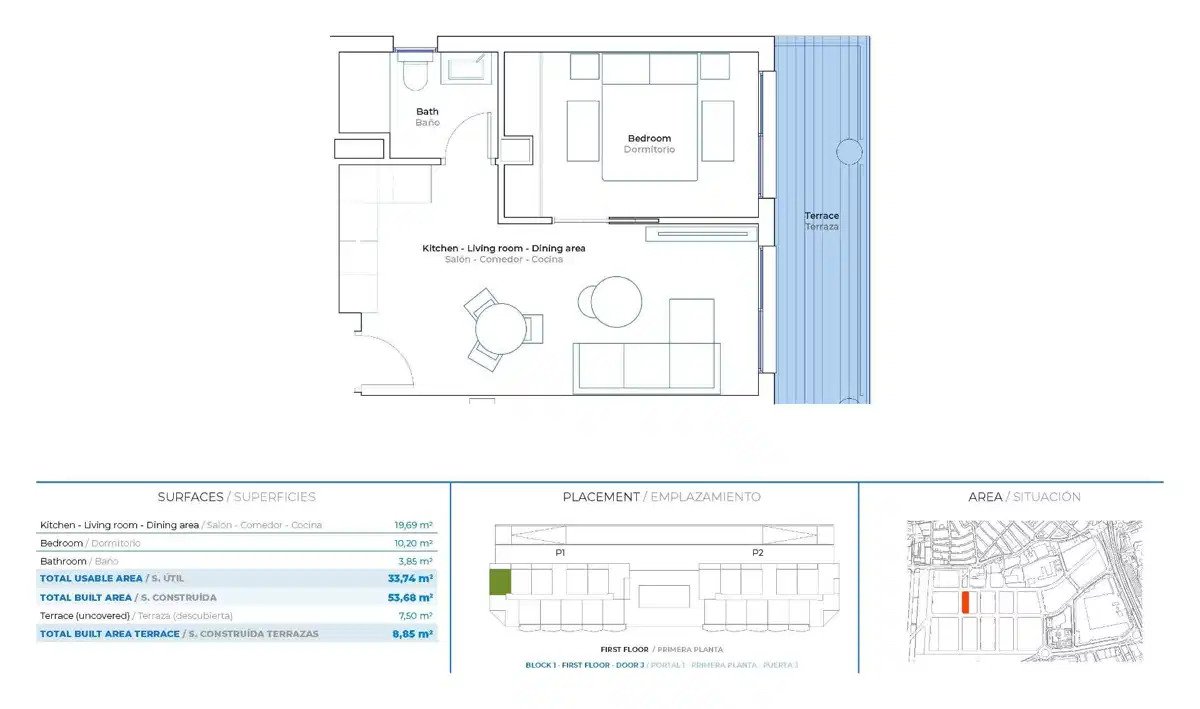 1-Bedroom, 1-Bathroom Modern Apartment in Las Lagunas, Mijas Costa
