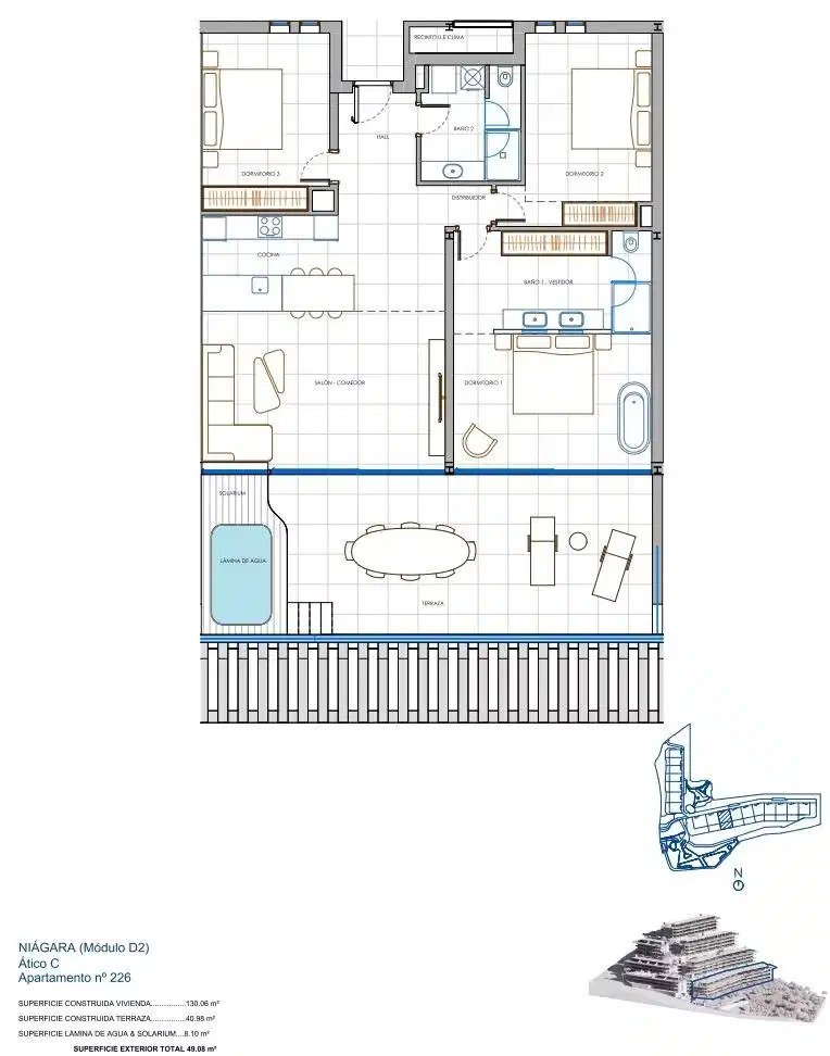 3-Bedroom, 2-Bathroom Penthouse with Sustainable Luxury and Sea Views in El Higuerón