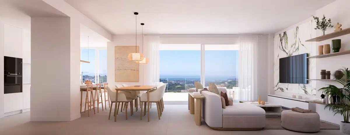 2-Bedroom, 2-Bathroom Apartment with Panoramic Golf and Sea Views near Estepona