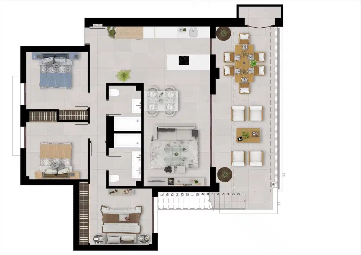 3-Bedroom, 2-Bathroom Penthouse with Panoramic Views in Istán near Marbella