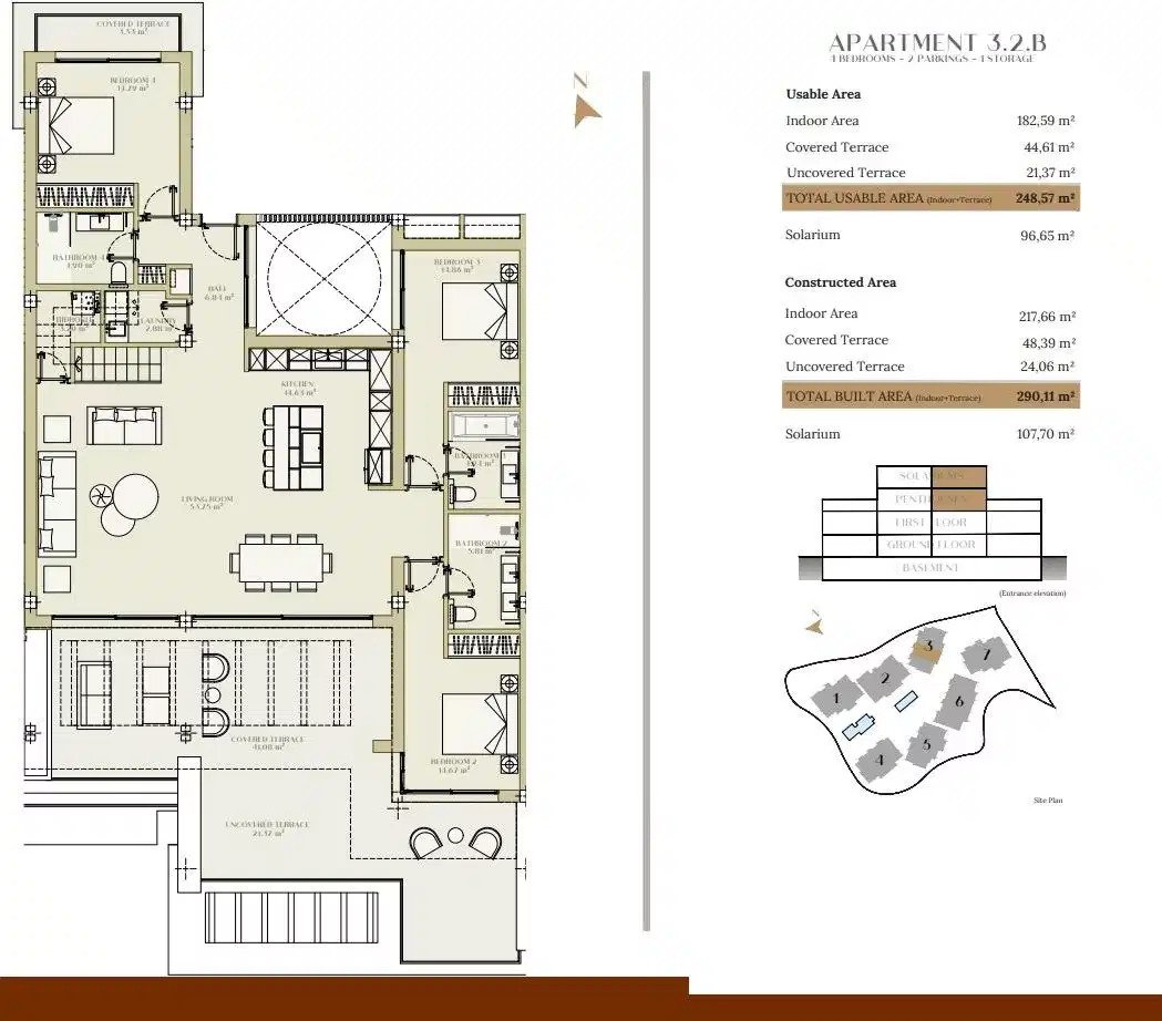 4-Bedroom, 4-Bathroom Penthouse with Panoramic Sea Views in Estepona