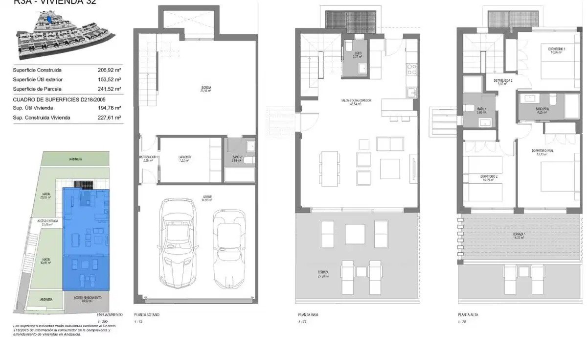 3-Bedroom, 3-Bathroom Contemporary Semi-Detached Villas Near Estepona