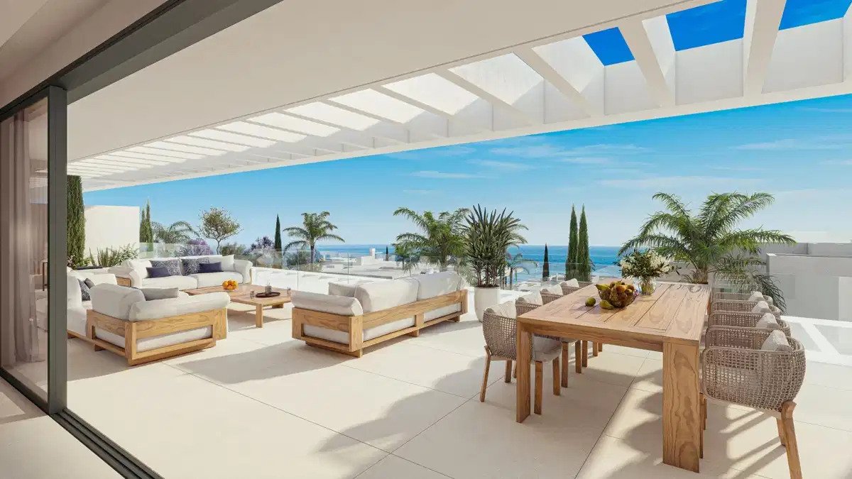 5-Bedroom, 5-Bathroom Semidetached Home with Sea and Golf Views in Marbella East