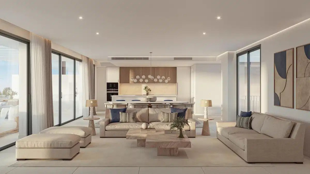 5-Bedroom, 5-Bathroom Semidetached Home with Sea and Golf Views in Marbella East