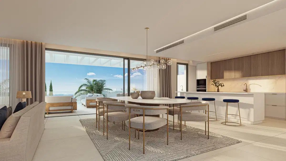 5-Bedroom, 5-Bathroom Semidetached Home with Sea and Golf Views in Marbella East