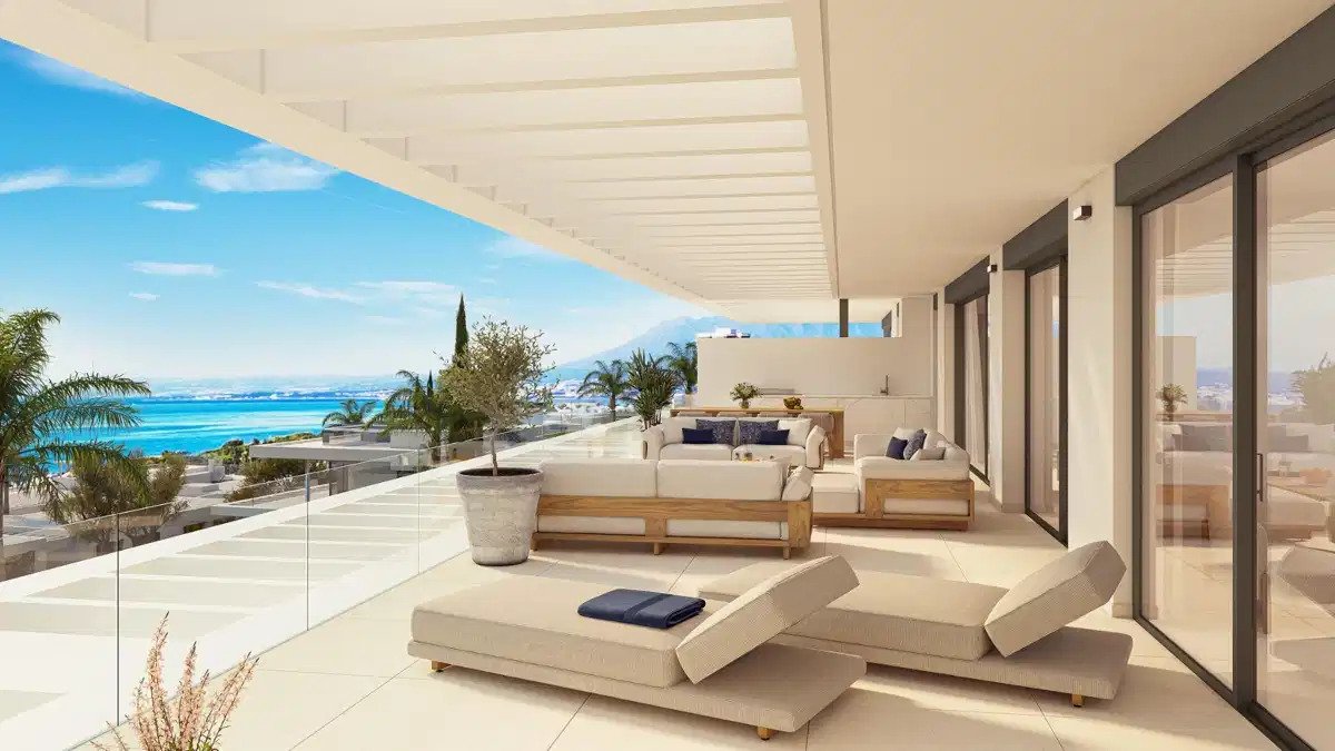 5-Bedroom, 5-Bathroom Semidetached Home with Sea and Golf Views in Marbella East