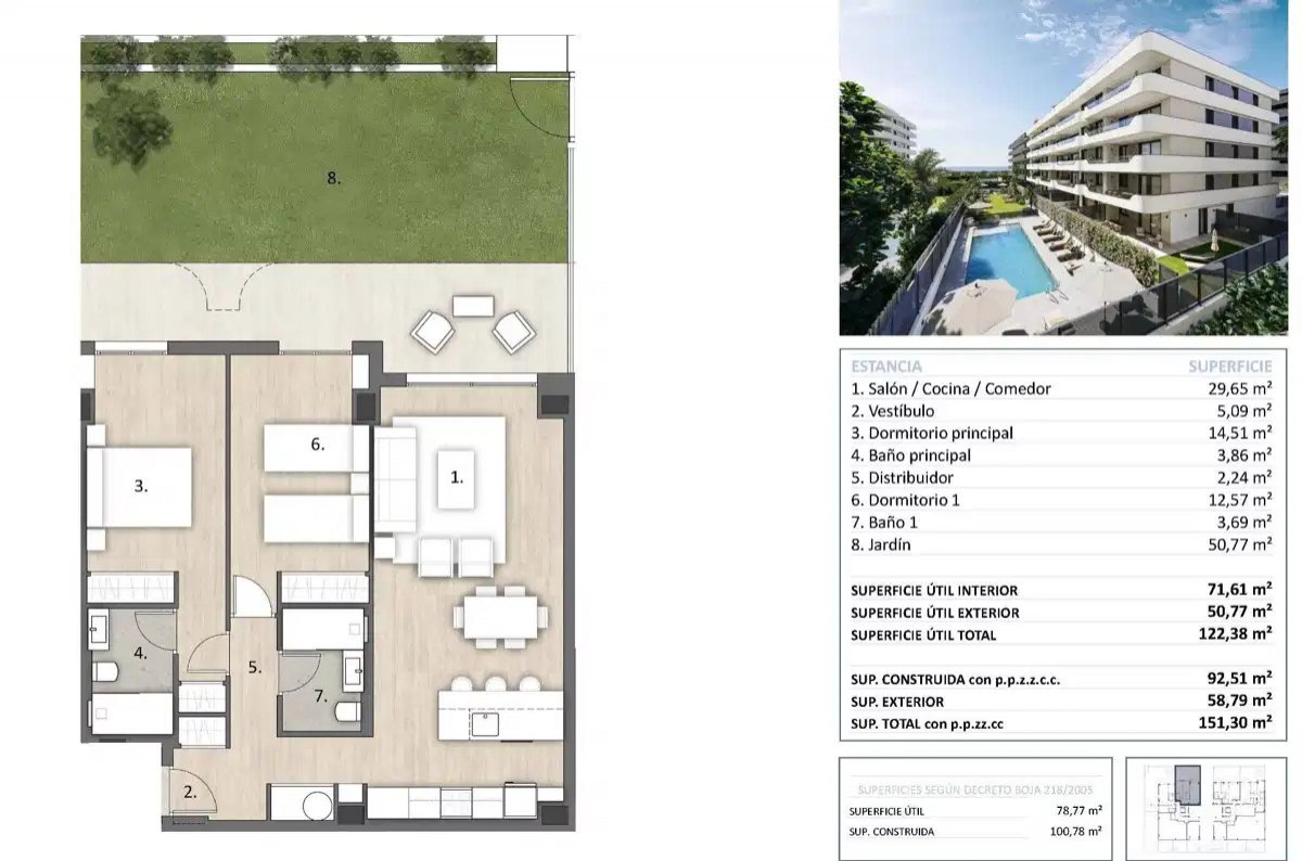 2-Bedroom, 2-Bathroom Modern Ground Floor Apartment 300m from the Beach in Torre del Mar