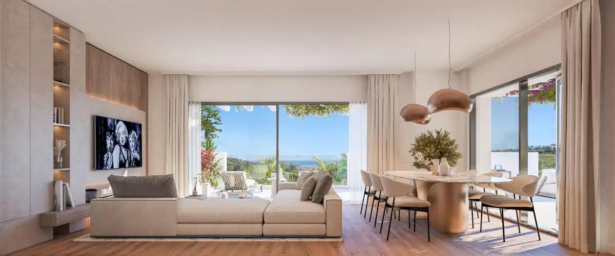 2-Bedroom, 2-Bathroom Ground Floor Apartment with Golf and Sea Views in Casares