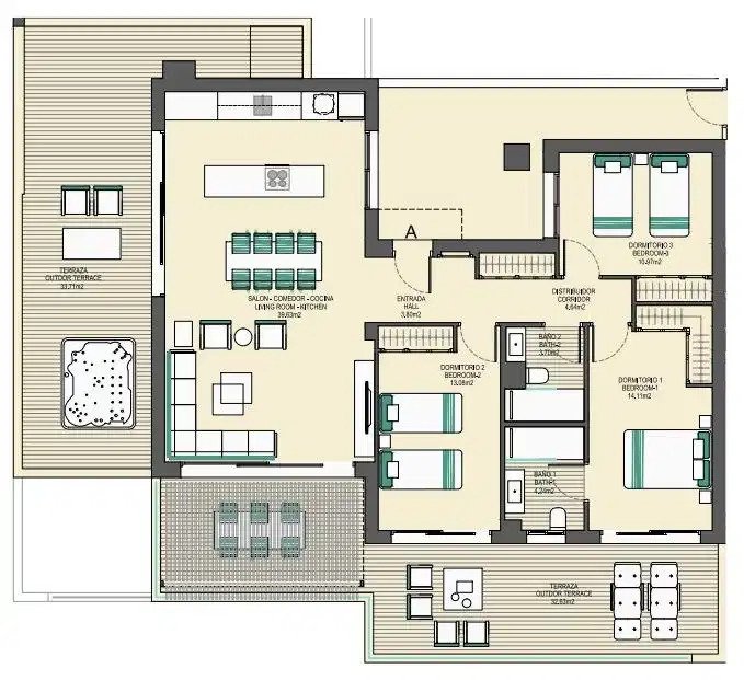 3-Bedroom, 2-Bathroom Apartment with Panoramic Mediterranean Sea Views in Casares