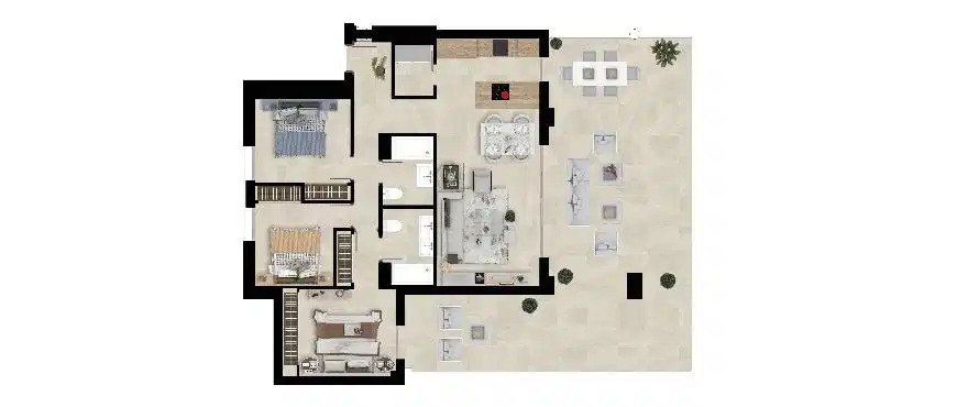 3-Bedroom, 2-Bathroom Apartment with Panoramic Golf Views at La Cala Golf Resort, Mijas