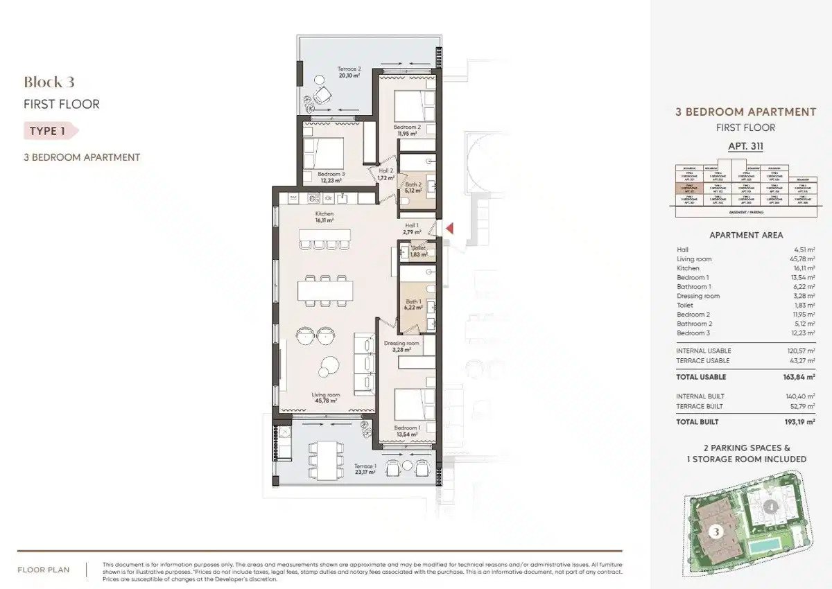 3-Bedroom, 2-Bathroom Apartment with Sea Views and Security Near Estepona