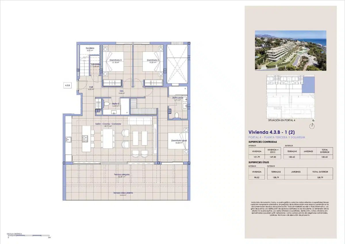 3-Bedroom, 2-Bathroom Penthouse with Panoramic Sea Views in Torrenueva, Mijas