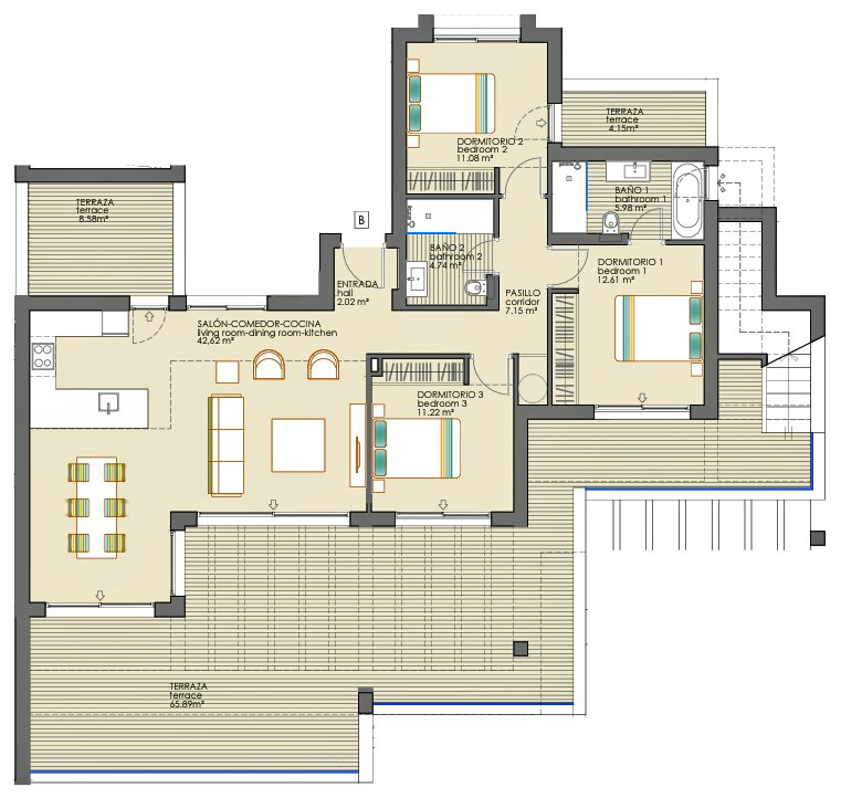 Wohnen im Luxus-Resort - NEUBAU-Penthouse - Fantastische Anlage Meer- und Stadtnähe