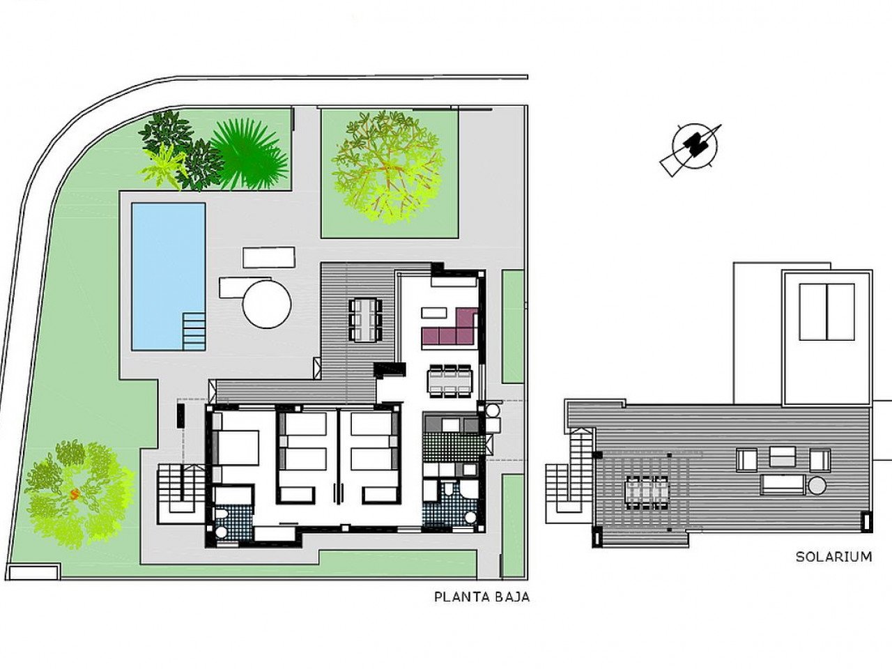 Moderne Neubau-Villa mit Dachterrasse auf schönem Gartengrundstück