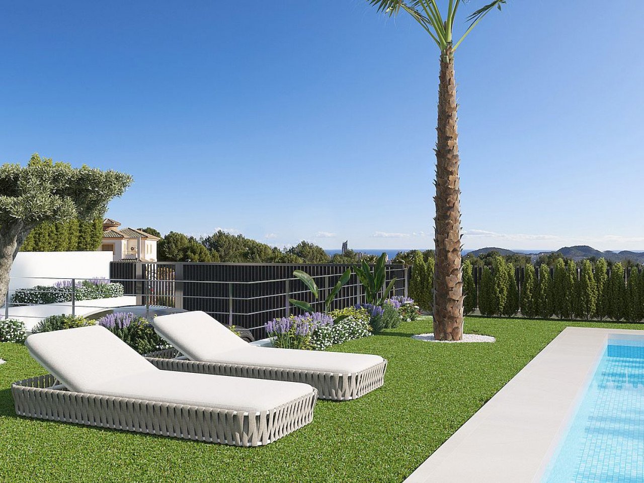 These stunning brand new villas will be located in the exclusive Sierra Cortina Urbanization, just 5 minutes from Benidorm, in the Seaview 6 reside...